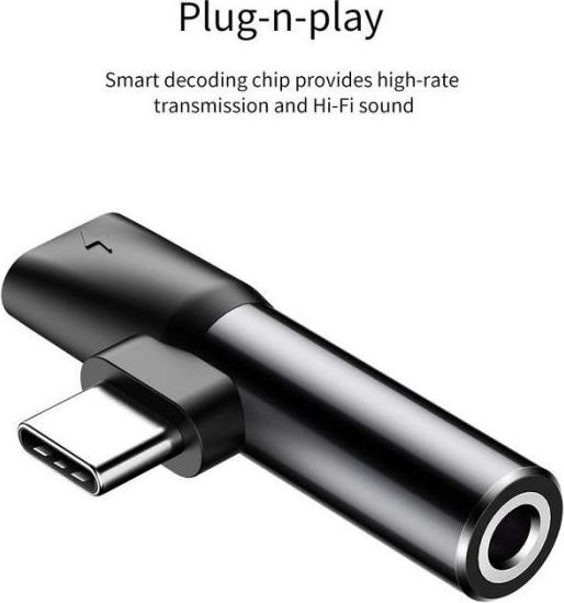 Actual product image Baseus 2in1 USB Type-C Adapter (USB Type C, 3.5mm jack, USB Type C)