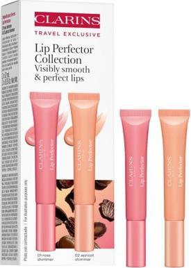 Actual product image Clarins Lip Perfector Collection (#02 Apricot Shimmer 12ml, #01 Rose Shimmer 12ml)