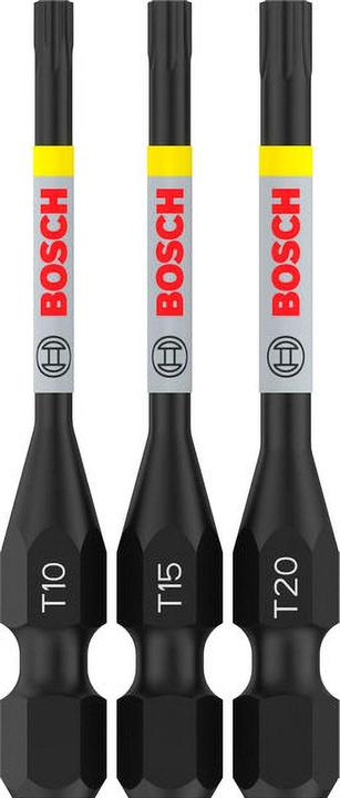 Bosch Professional Zubehör PRO Torx Impact Bit, T10, T15, T20, 55 mm, 3 pcs. (Hexagon socket TX)