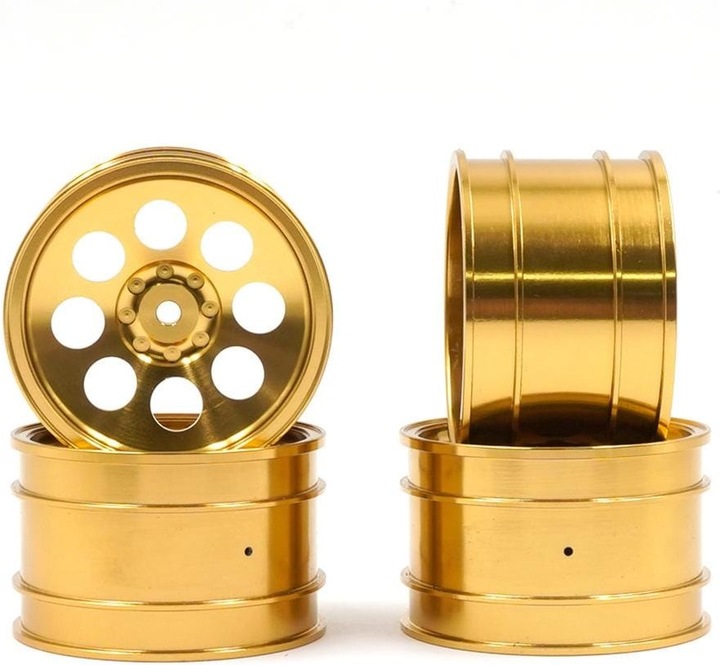 Actual product image Yeah Racing Rims Aluminium CNC 8-Spokes, Gold Buggy 1:10