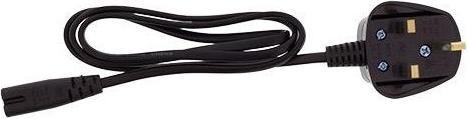 Produktbild EFB Elektronik EFB Netzleitung UK BS1363A-C7 180°,schwarz,1.8m,2x0.75mm (EK498.1,8) (1.80 m)