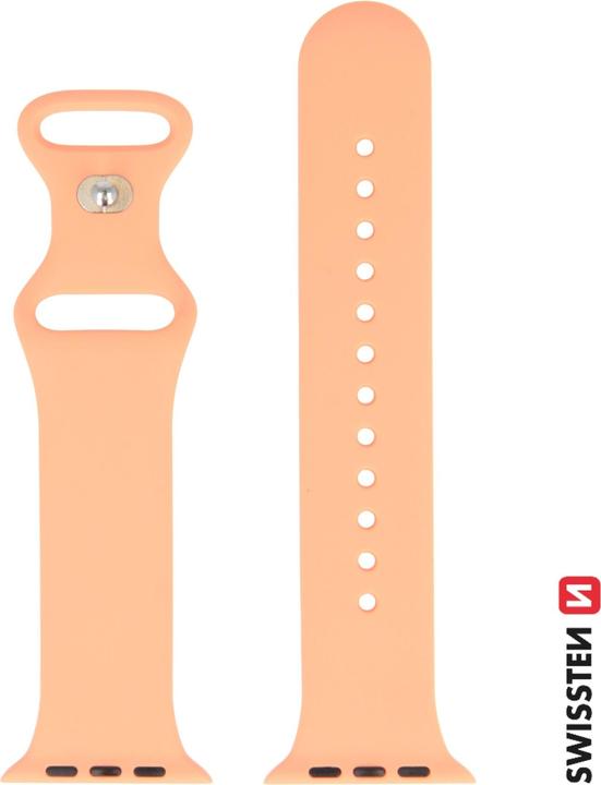 Produktbild Swissten Silicone Band for Apple Watch 42/44/45/49 mm Orange Pink (Silikon)