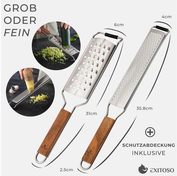 Image du produit Exitoso Küchenreibe mit Holzgriff Braun