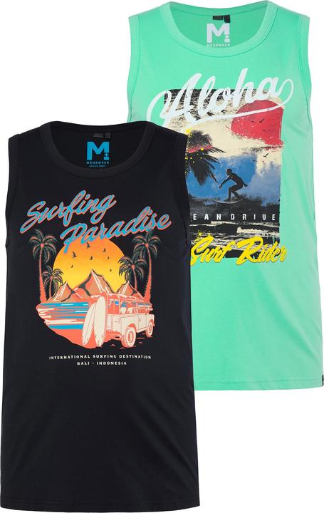 Produktbild Men+ Tanktops, 2er-Pack, Print, Rundhals (L)