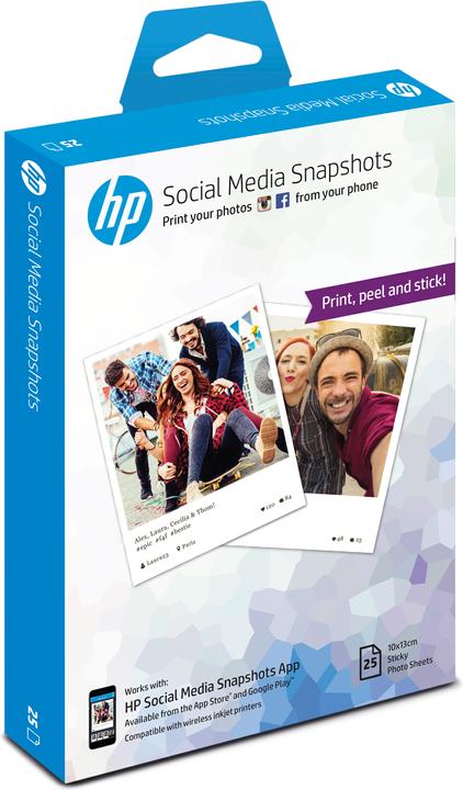 Produktbild HP Inkjet Fotopapier Social Media Snapshots (265 g/m², 10 x 13 cm, 25 Stk.)