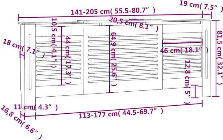 Image du produit vidaXL Heizkörperverkleidung