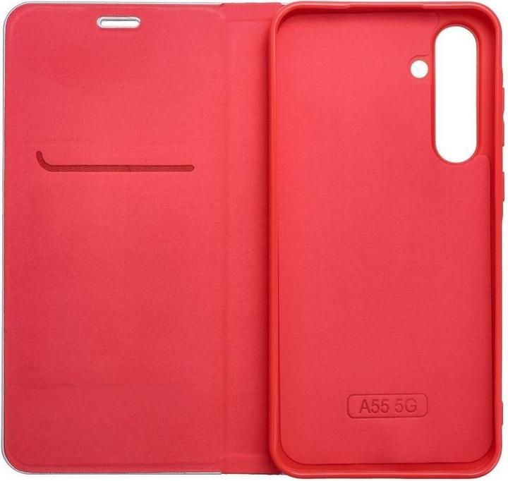 Actual product image OEM Book case LUNA Book Carbon for SAMSUNG A56 5G red (Samsung Galaxy A56)