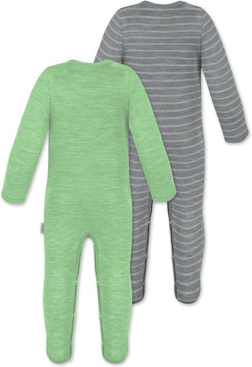 Produktbild Normani 2er Pack MERINO Baby Merino Strampler „Levin" - 9413 (56)