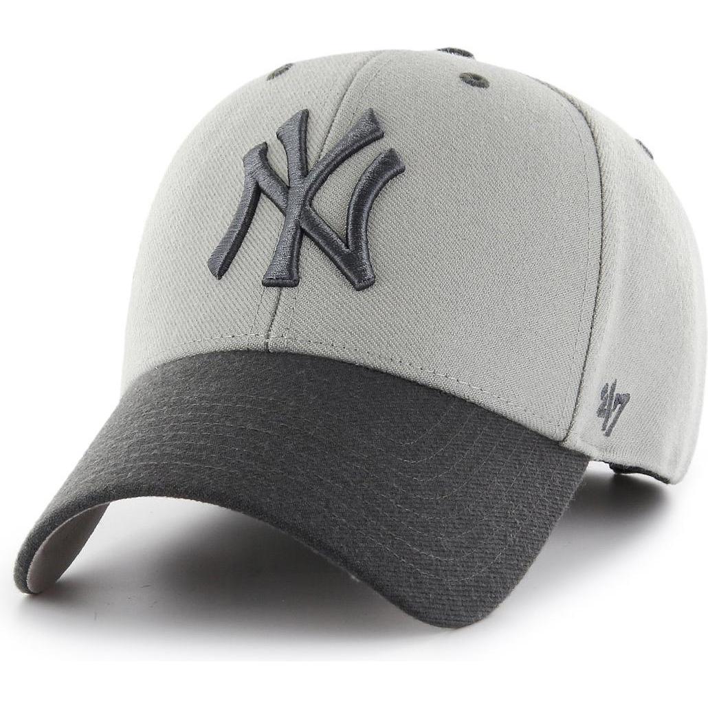47 Brand, Herren, Cap, Relaxed Fit MLB New York Yankees, Grau, (One Size)