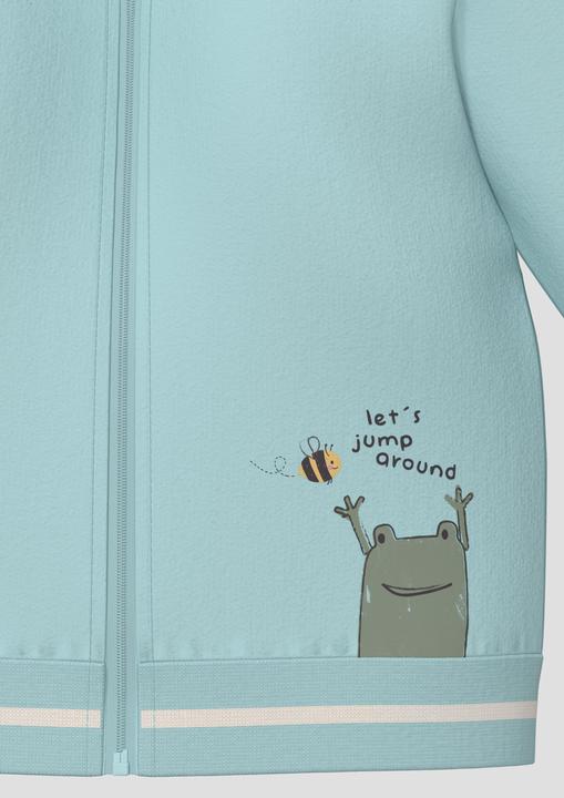 Produktbild s.Oliver Sweatshirt Jacke Unisex Sweatshirt-Jacke mit Kapuze und Frontprint (92)