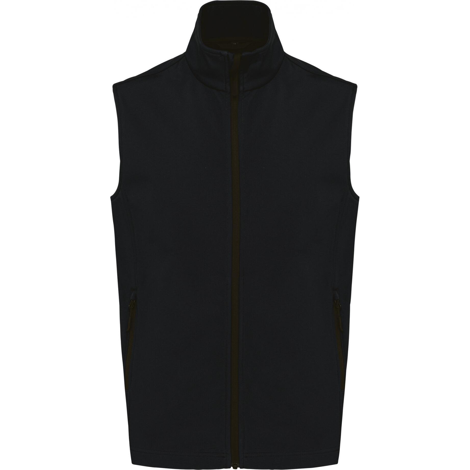 Kariban, Herren, Jacke, Ökologisch verantwortungsvolle ärmellose 2-Lagen-Jacke (XL), Schwarz, XL
