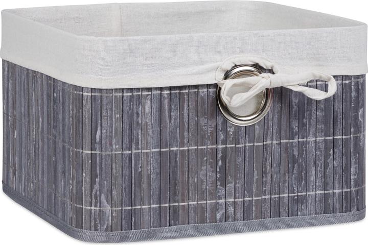 Actual product image Relaxdays Bamboo Storage Basket (1 x, 31 x 31 x 20 cm)
