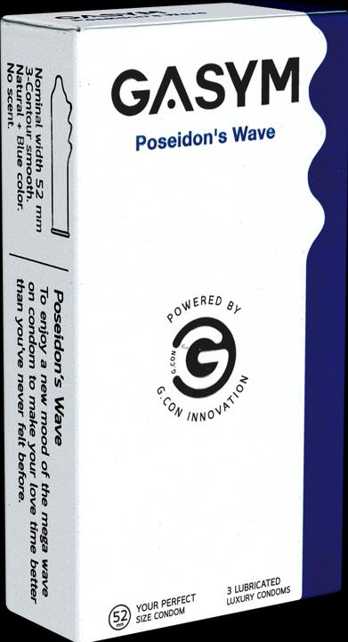 Actual product image Gasym "Poseidon's Wave" 12 exciting & stimulating condoms with pleasure waves (12 pcs.)