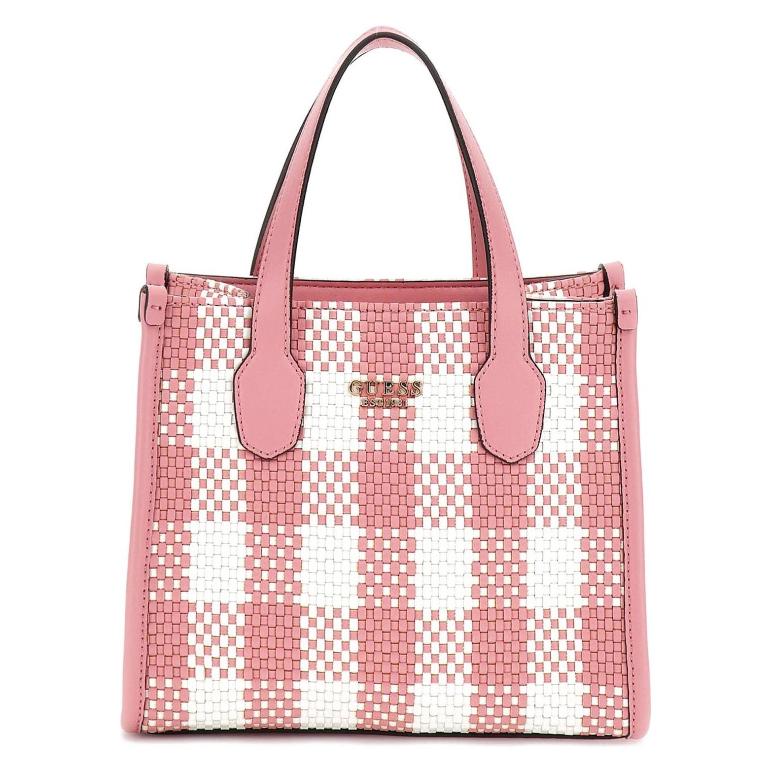 Guess, Damen, Handtasche, Silvana 2 Compartment Mini Tote, Rosa