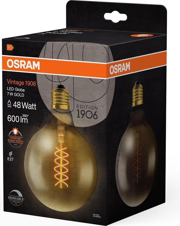 Produktbild Osram Led Classic Slim Filament Globe (E27, 600 lm, 1x)