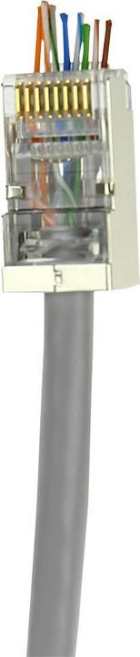 Produktbild ACT RJ45 (8P/8C) CAT6 easyconnect shielded modulaire connector for round cable with solid or stranded co