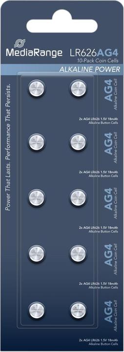 Image du produit MediaRange Piles boutons LR626 1.5V (10 pcs, AG4, 18 mAh)