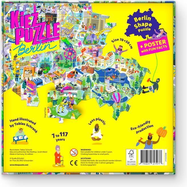 Immagine prodotto Kiez Puzzle Puzzle di quartiere, Berlino (109 pezzi)