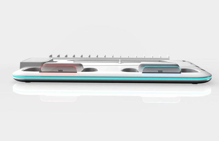 Actual product image iLike DZ504 Slim Multi Dock Station for Play Station 5 PS5 Controllers with Cooling fas&RGB (PS5)