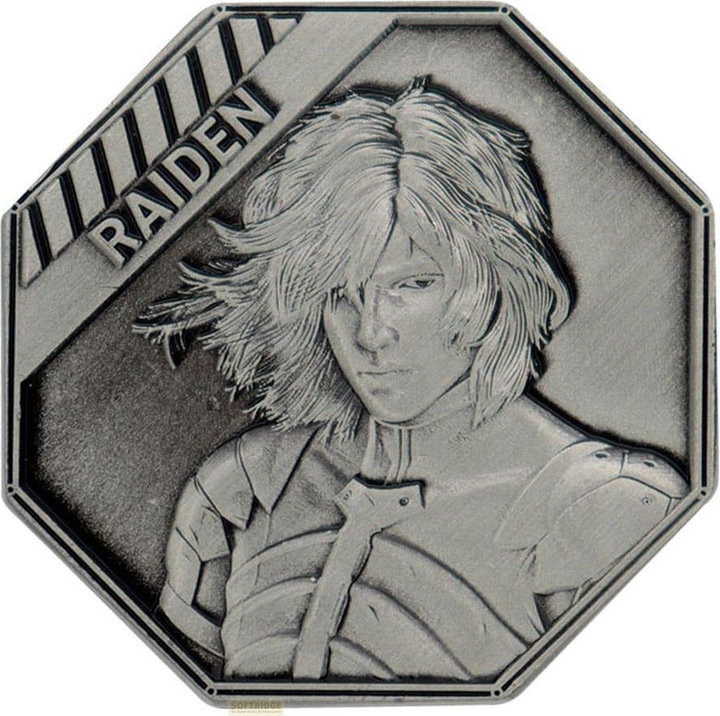 Actual product image Fanattik Metal Gear Solid 2 collector coin Raiden Limited Edition
