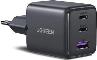 Ugreen 30W 3-Port GaN II Fast Wall Charger, USB-A & 2 x USB-C Black (30 W)