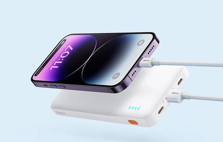 Actual product image Baseus Airpow 10000mAh 20W powerbank (white) (10000 mAh, 20 W, 37 Wh)
