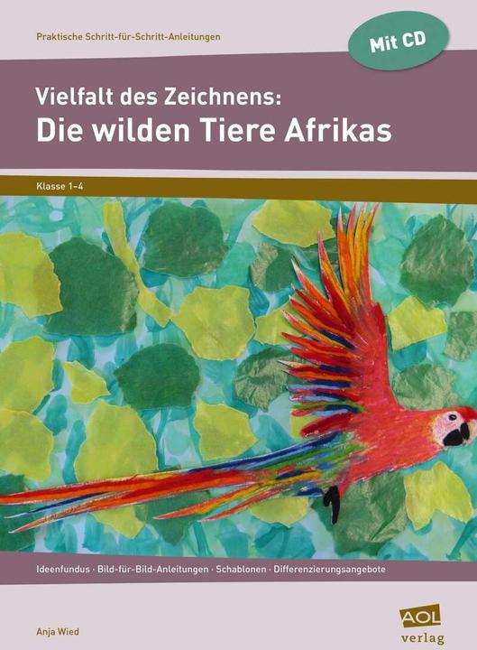 Produktbild Vielfalt des Zeichnens: Die wilden Tiere Afrikas (Deutsch, Anja Wied, 2017)