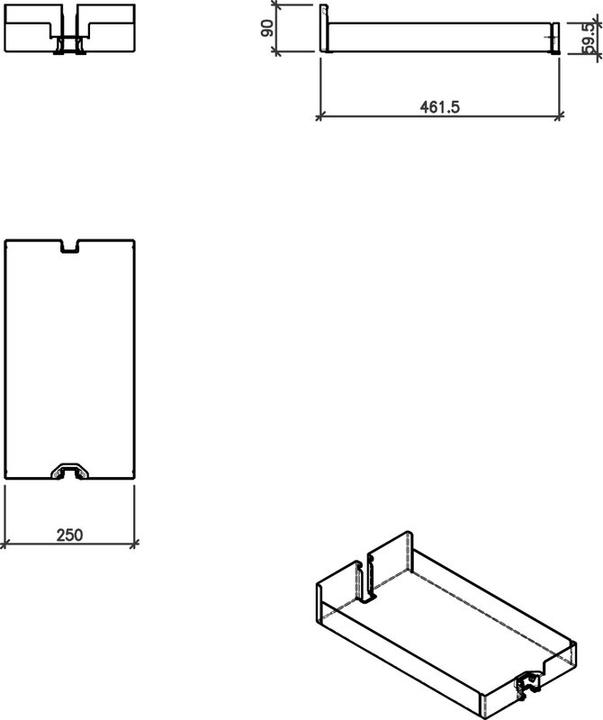 Produktbild Peka Metall Einhängetablar PEKA Design Liro für Hochschrank Standard (1 Stk.)