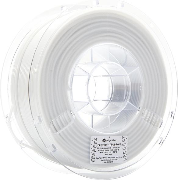Polymaker PolyFlex TPU95-HF - White - 2.85mm (TPU, 2.85 mm)