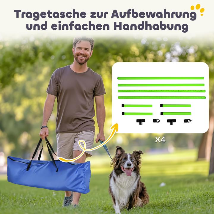 Immagine prodotto PawHut Agility Set Hunde Kunststoff Grün (Destrezza)