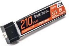 Actual product image SPMX2101S50 210mAh 1S 3.7V 50C JST PH1.25mm Connector (3.70 V, 210 mAh)