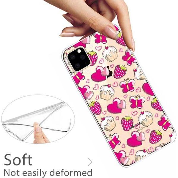 Thumbnail - MU Style Softcase Image Plastik Series (Apple iPhone 11 Pro Max), Smartphone Hülle, Pink, Transparent