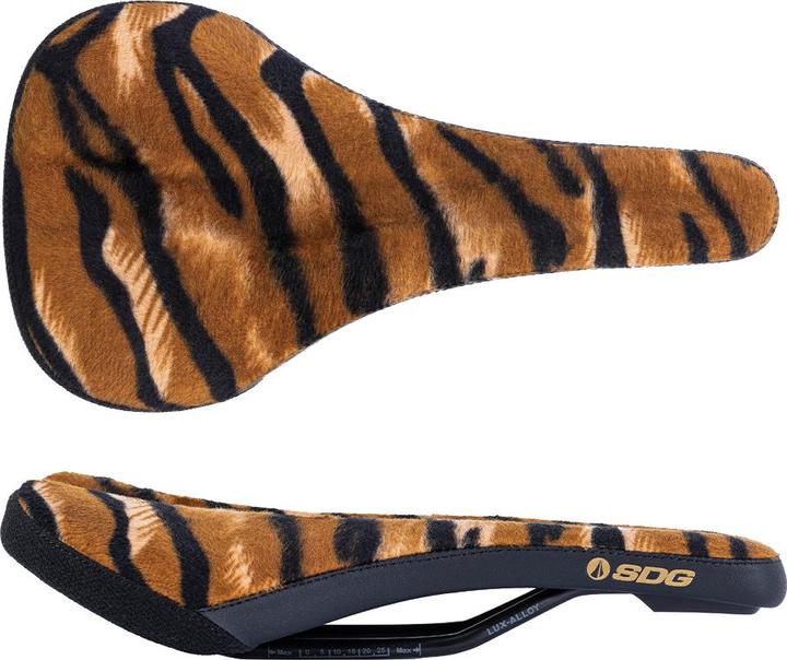 Actual product image Sdg Bel-Air 3.0 Traditional Limited Saddle, Lux-Alloy, 7x7, tiger print