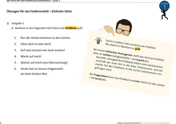 Image du produit Der Trick mit den Verben im Feldermodell - Trainingsheft (Allemand, Régine Becker, Silke Küsters, 2023)
