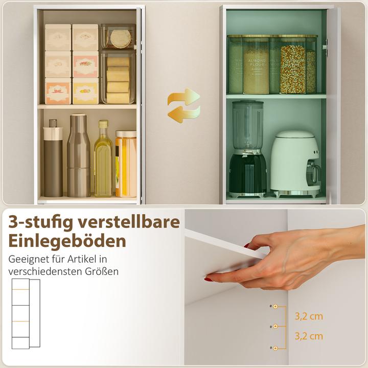 Image du produit Homcom Küchenschrank Spanplatte Weiss