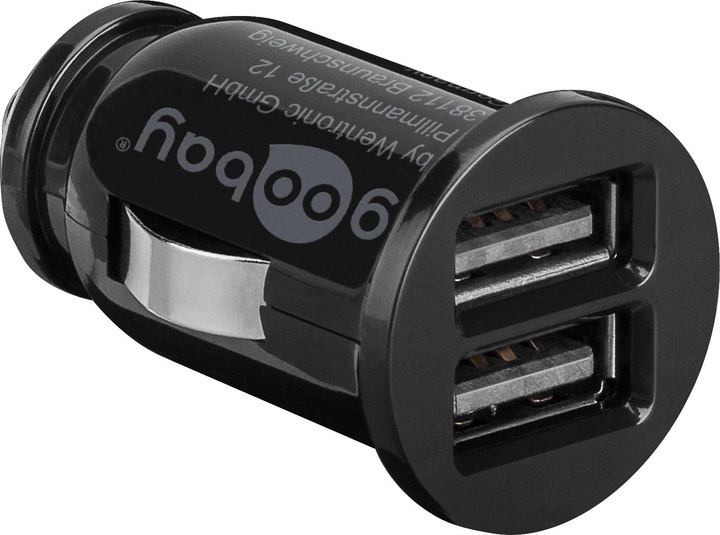 Actual product image Goobay Dual USB car charger 3.1A