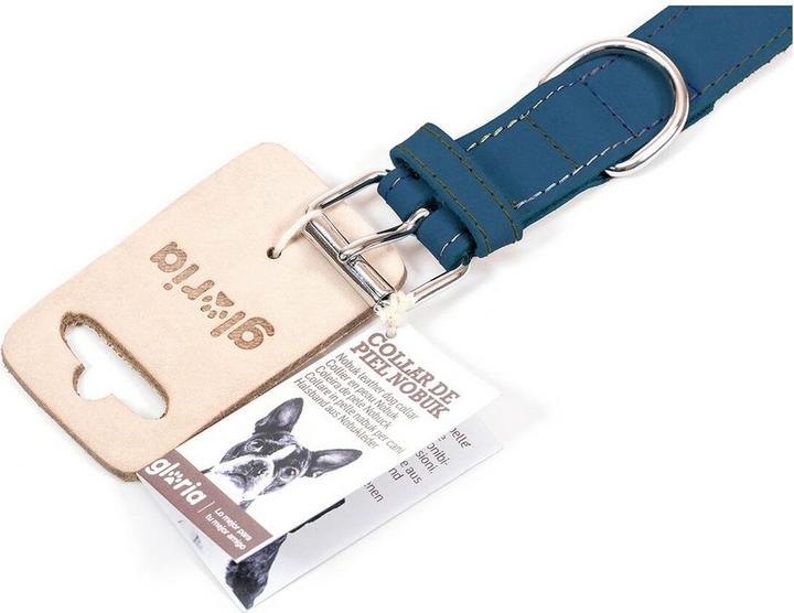 Immagine prodotto Gloria Collare per cani Oasis 45cm Blu (45 x 1,8 cm) (Pelle nabuk)