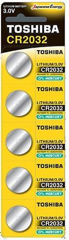 Produktbild Toshiba Batterien CR 2032 Blister 5 Stk. (5 Stk., CR2032)