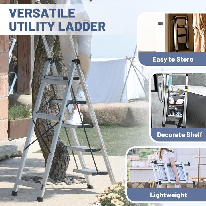 Actual product image XinSunho Klappleiter mit 5 Stufen (Stepladder)