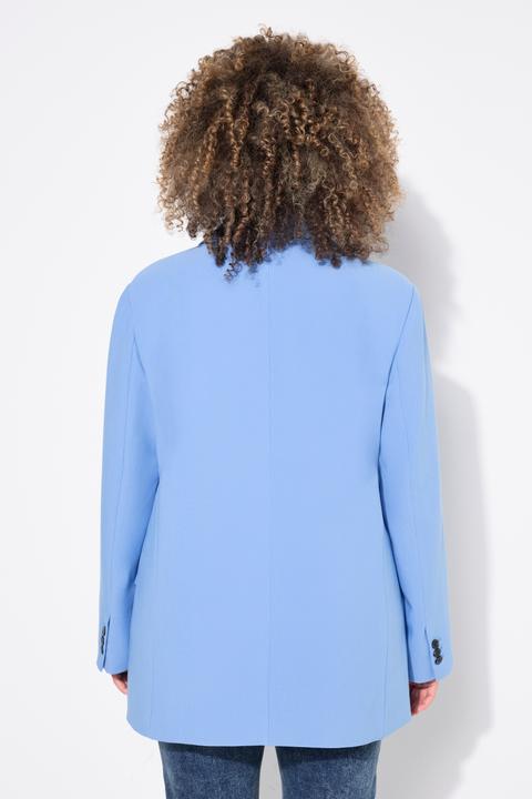 Image du produit Ulla Popken Blazer oversized avec col à revers, fermeture boutonnée (58, 60)