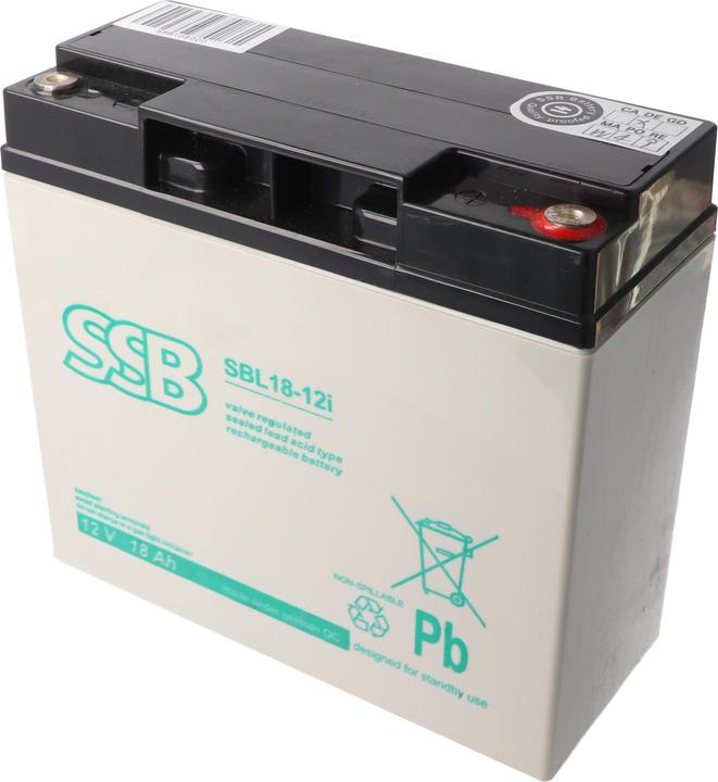 Produktbild SSB SBL18-12i 12V 18Ah Bleiakku AGM Blei Gel Akku (12 V, 18 Ah)
