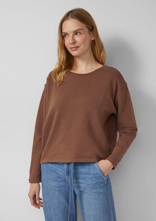 Produktbild s.Oliver Sweatshirt Verkürztes Sweatshirt mit Naht-Details (46)