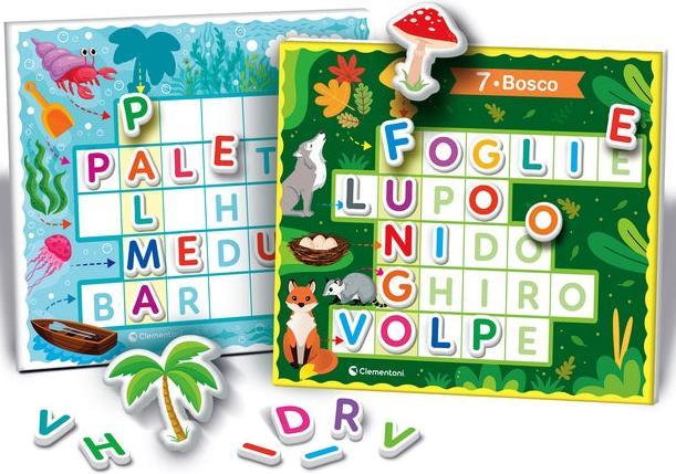 Immagine prodotto Clementoni Sapientino Logic carte illustrate con lettere, cruciverba per bambini, Flashc