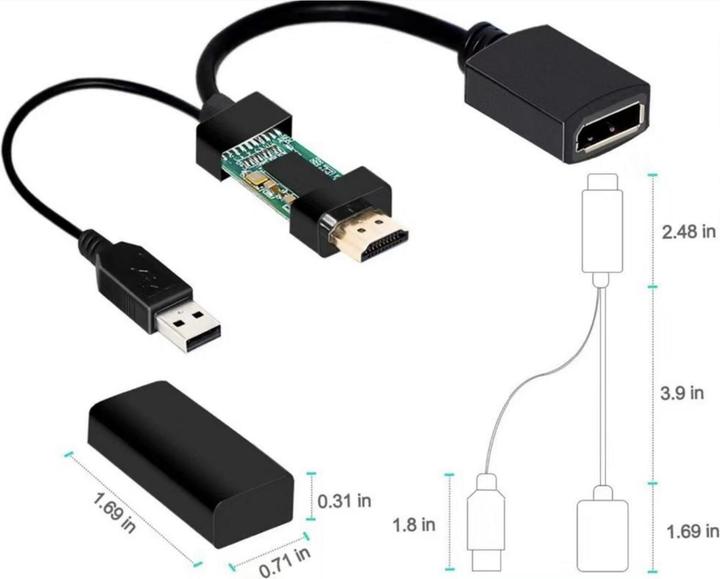 Image du produit Shiverpeaks ®-BASIC-S-adaptateur HDMI-A femelle vers DisplayPort mâle, 4K60Hz, 20cm (HDMI, 20 cm)