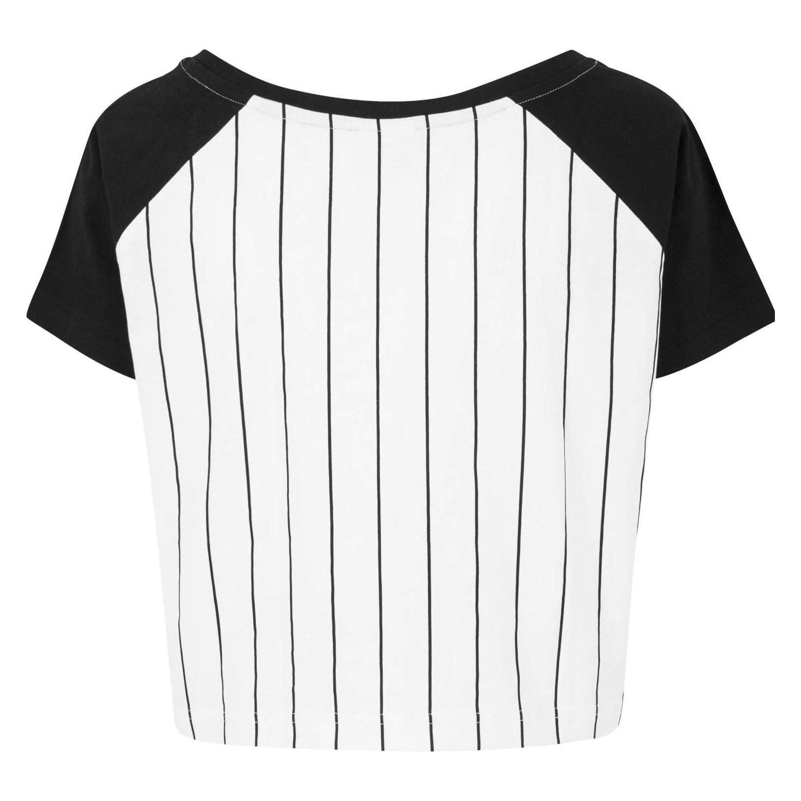 Urban Classics, Damen, Shirts, Ladies Cropped Baseball Tee, Weiss, (Xs)