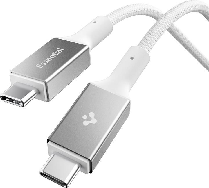 Spigen Kabel EB10015CC Essential USB-C 100W 1.5m biały (1.50 m, USB 3.2 Gen 1, 100 W)