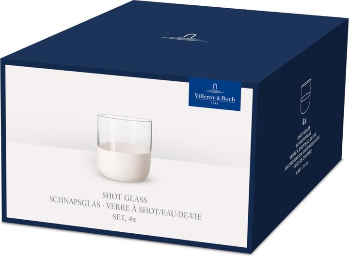 Produktbild Villeroy & Boch Schnapsglas, Set 4tlg Manufacture Rock blanc (0.80 dl, 4 x, Schnapsgläser + Shotgläser)