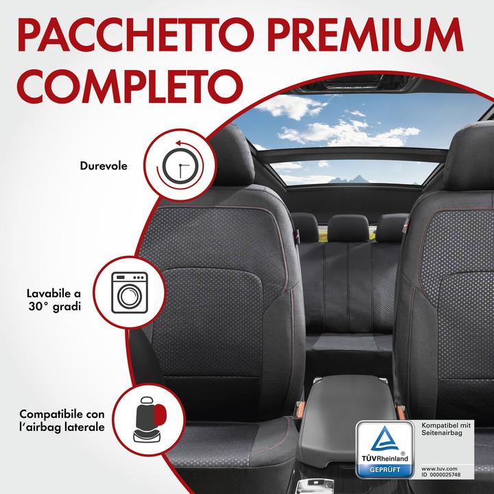 Image du produit Walser Housse de siège de voiture premium Logan avec fermeture éclair ZIPP-IT Housse de siège complète