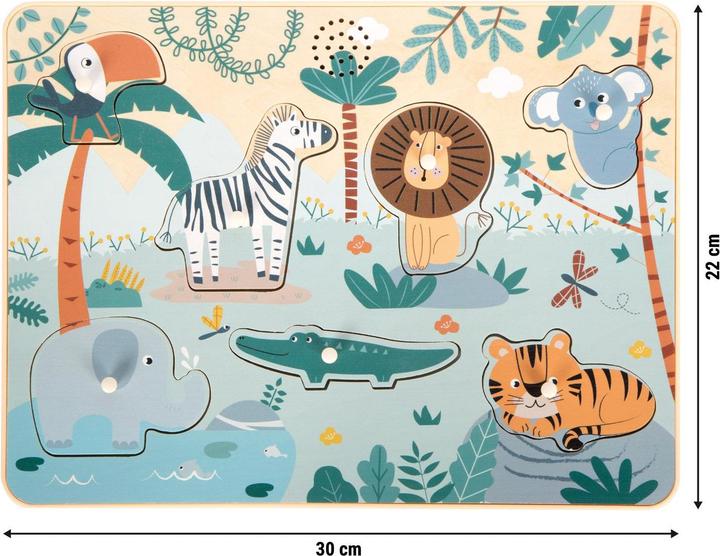 Produktbild small foot Setzpuzzle Tierlaute „Safari“ (7 Teile)