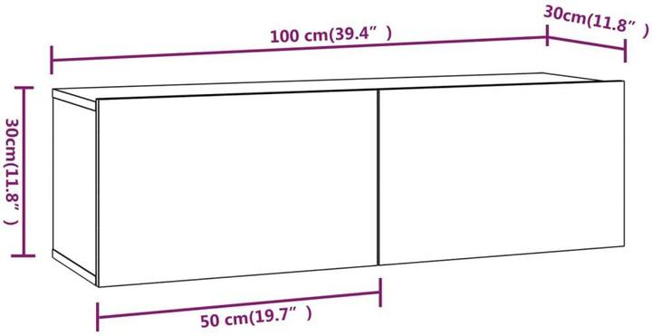 Produktbild vidaXL TV-Schrank-Set (80 x 30 x 30 cm)